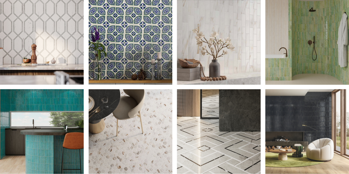 BERGAMO and OPULIS Offer Marble Looks in Porcelain & Recycled Glass